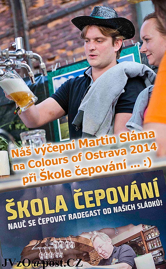 Martin Sláma v rámci Školy čepování na Colours of Ostrava 2014
